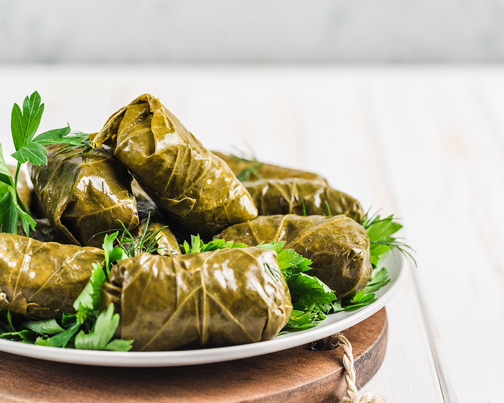 Dolmadès (feuilles de vignes farcies au riz)